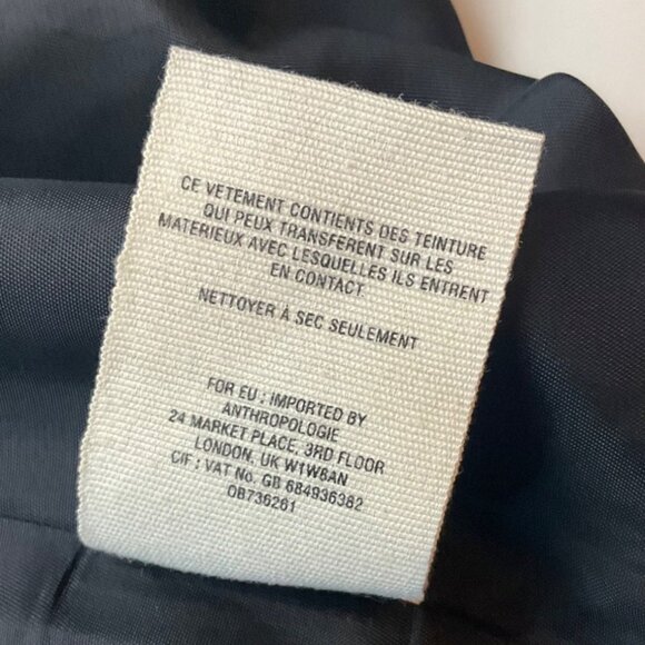 Anthropologie Small Cartonnier Velvet Floral Print Blazer Tuxedo Jacket - Picture 8 of 14